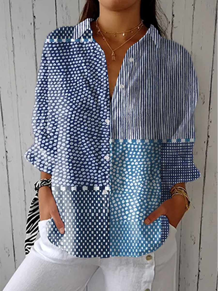 Azure | Breezy Patchwork Blouse