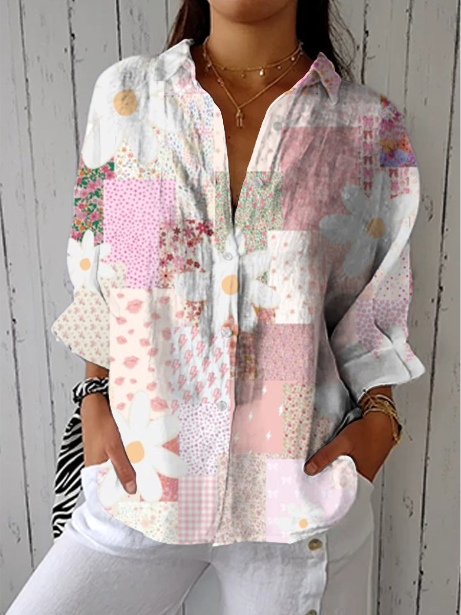 Daisy | Chic Patchwork Blouse
