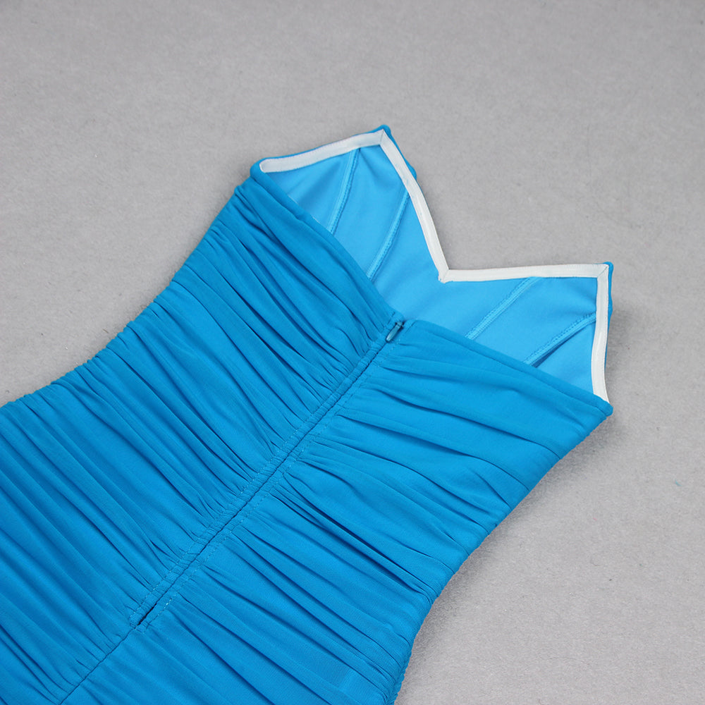 Azure | Chic Strapless Midi Dress