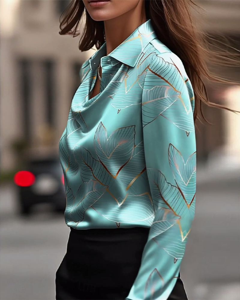 Luxe | Satin Long-Sleeved Blouse
