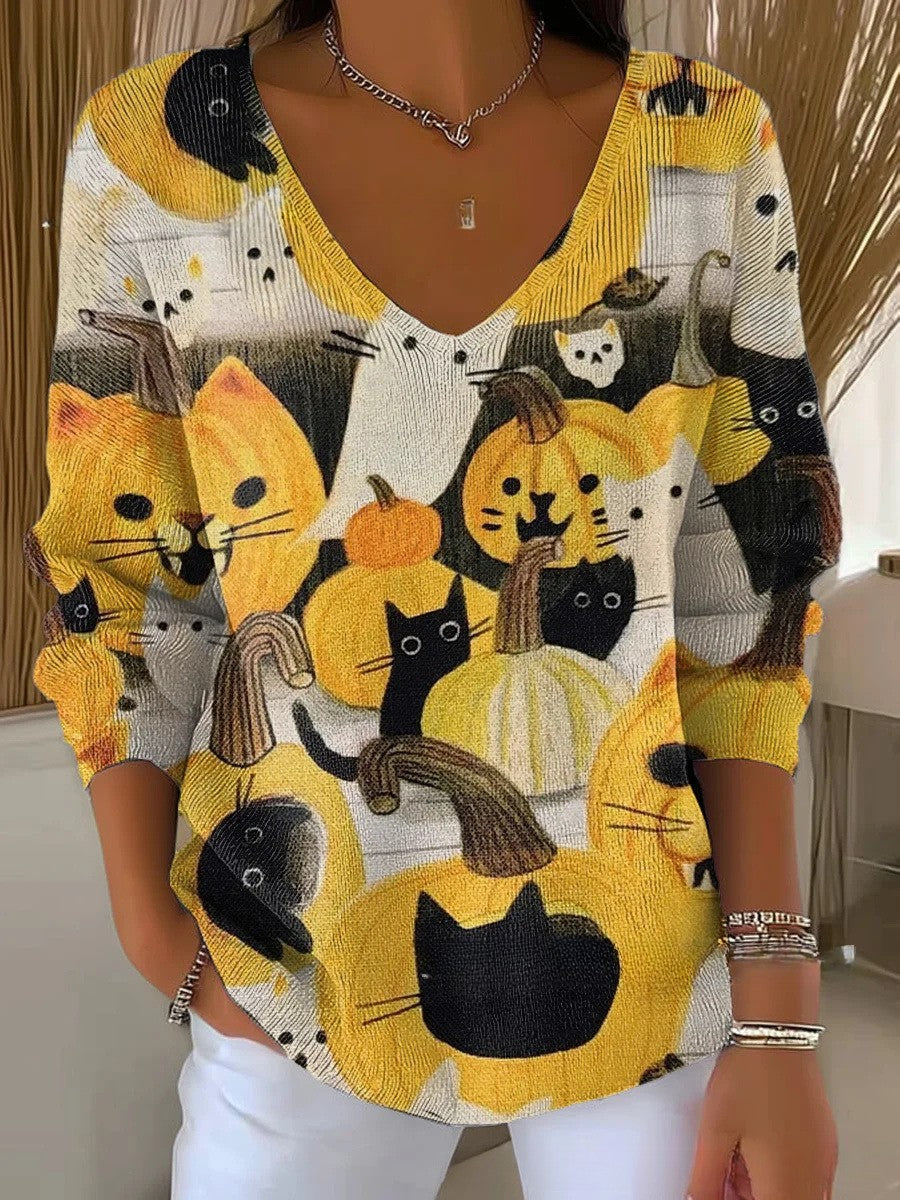 Zara | Vibrant V-neck Jumper