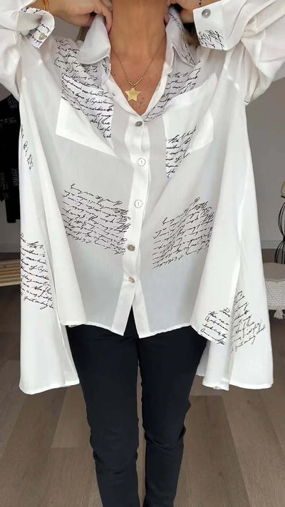 Mabel | Chic Handwriting Shirt