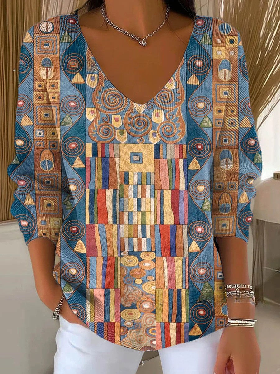 Zara | Vibrant V-neck Jumper