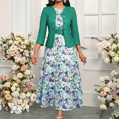 Luxe | Printed Belted Two-Piece