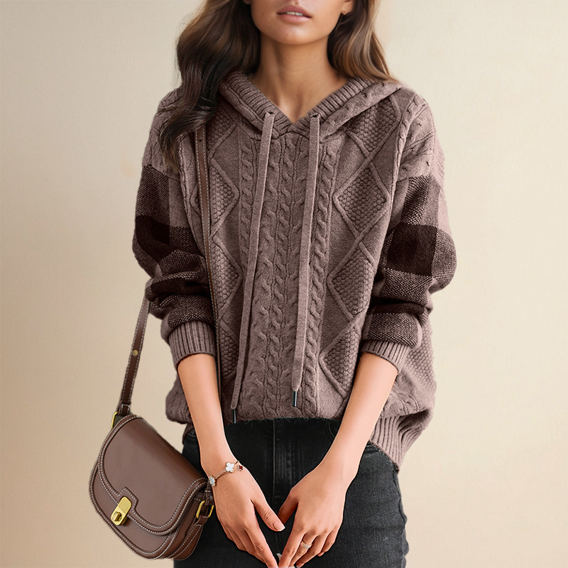 Nora | Cozy Jacquard Hooded Sweater