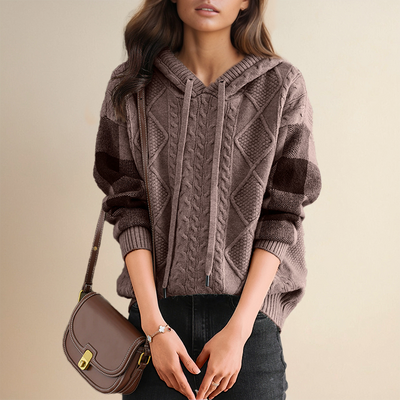 Nora | Cozy Jacquard Hooded Sweater