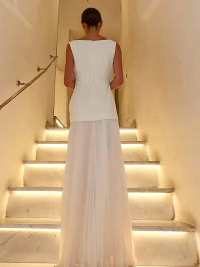 Nala | Flowing Pleated Sleeveless Dress