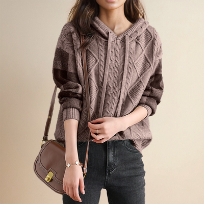 Nora | Cozy Jacquard Hooded Sweater