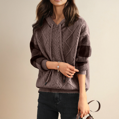Nora | Cozy Jacquard Hooded Sweater