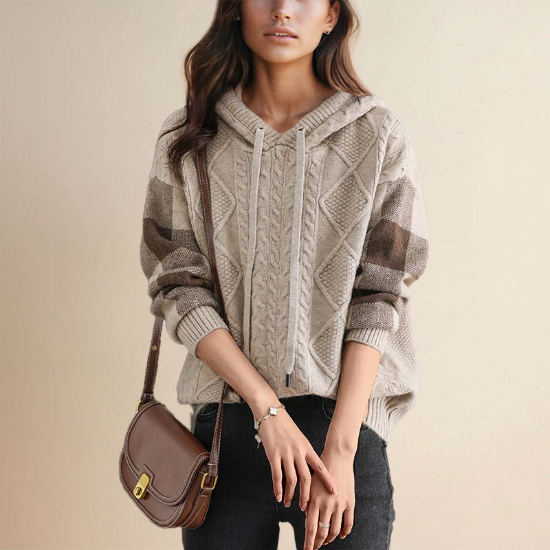 Nora | Cozy Jacquard Hooded Sweater