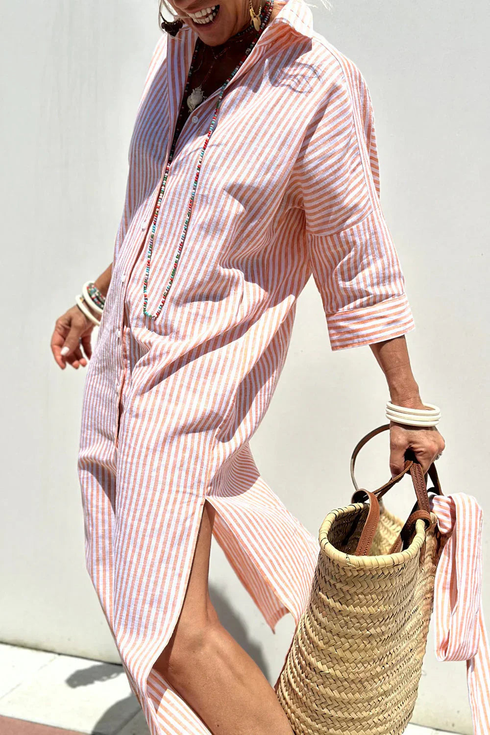 Mila | Striped Shirt Dress