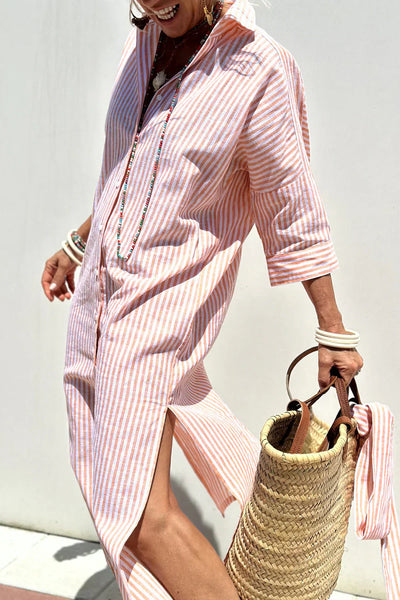Mila | Striped Shirt Dress