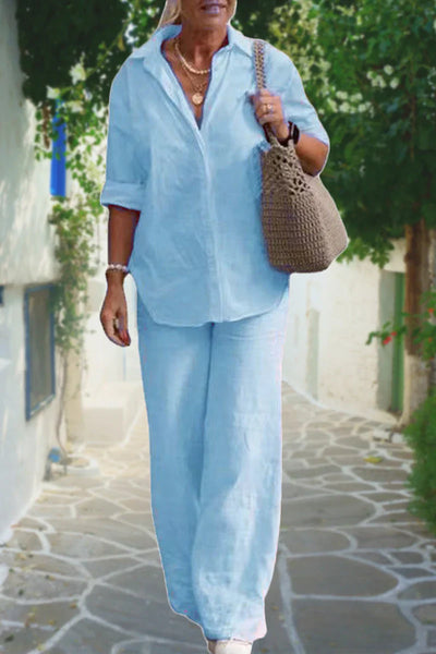 Mila | Effortless Shirt and Trousers Set