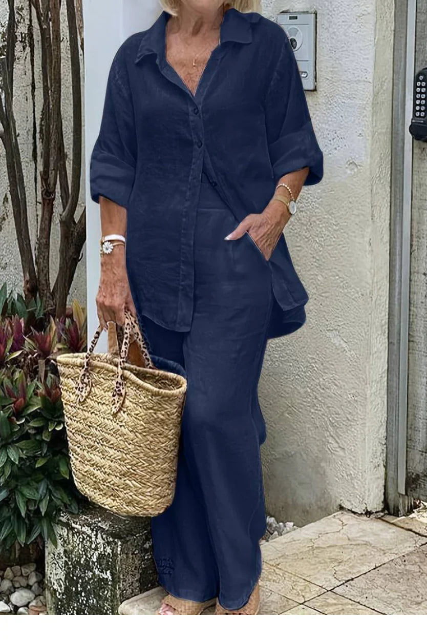 Mila | Effortless Shirt and Trousers Set