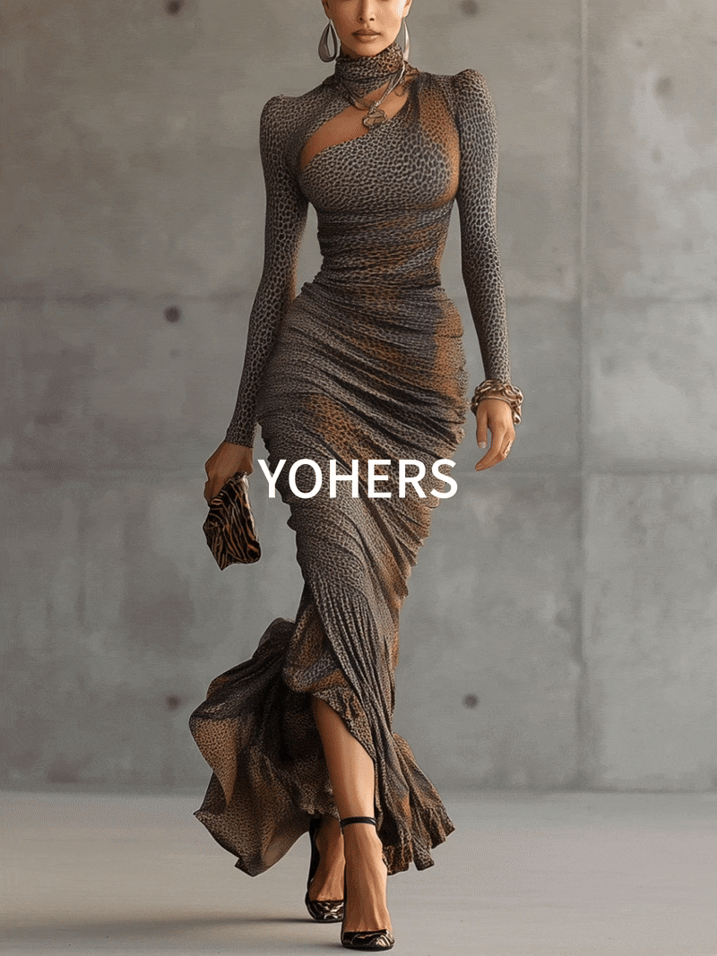 Kira | Chic Leopard Print Maxi Dress