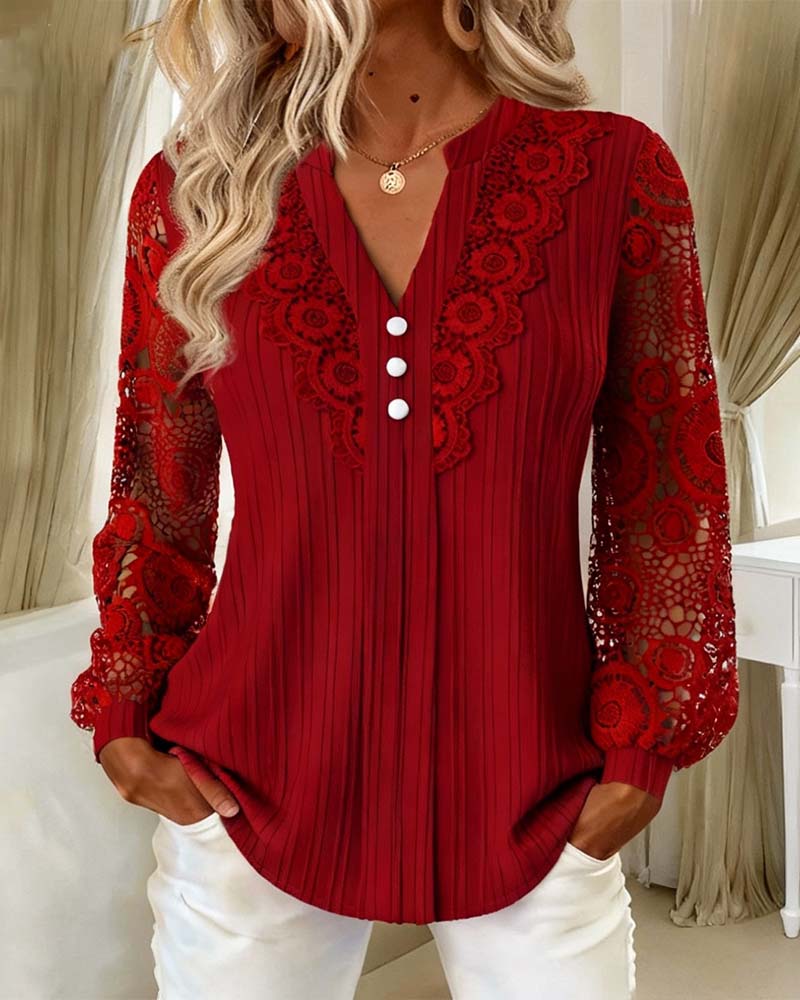 Lacee | Chic V-Neck Blouse