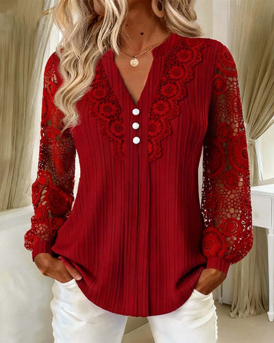 Lacee | Chic V-Neck Blouse