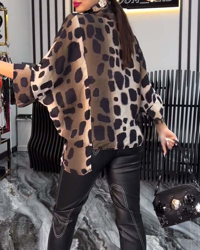 Zara | Chic Leopard Print Blouse