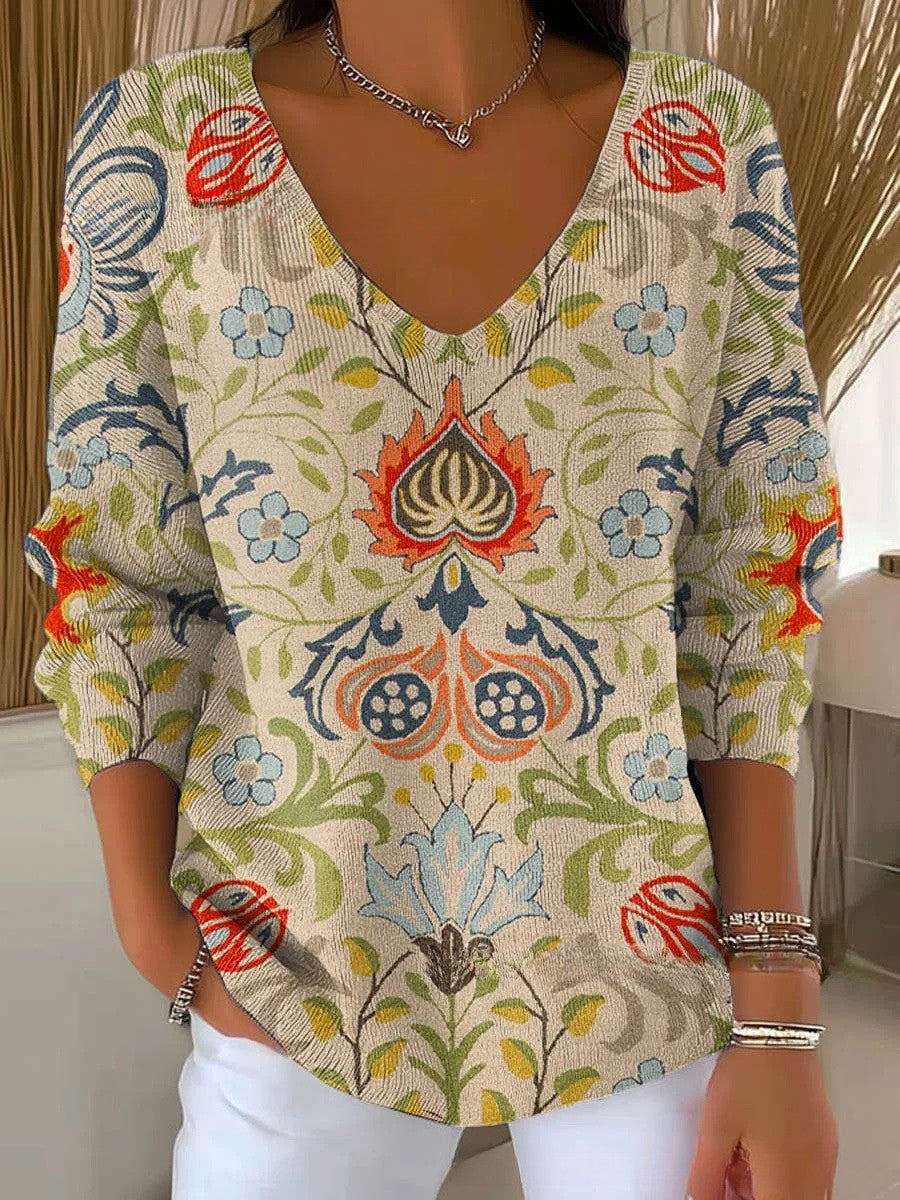 Freya | Vibrant V-neck Jumper