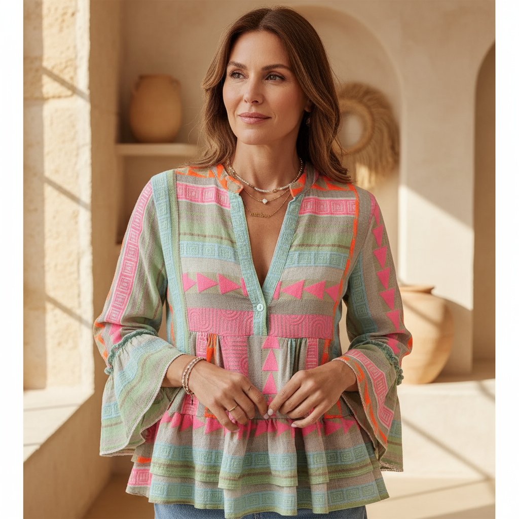 Siren | Bohemian Print Top