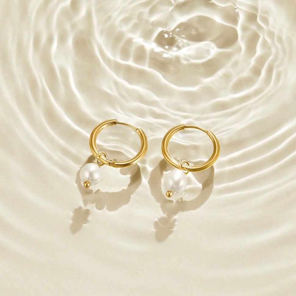 Luna | Elegant Pearl Drop Earrings