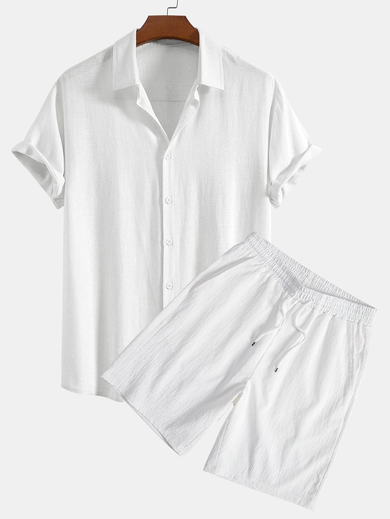 Breezy | Crinkled Texture Shorts Set