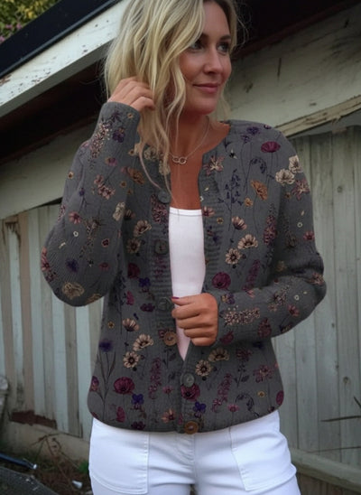 Floralia | Vibrant Floral Cardigan Sweater
