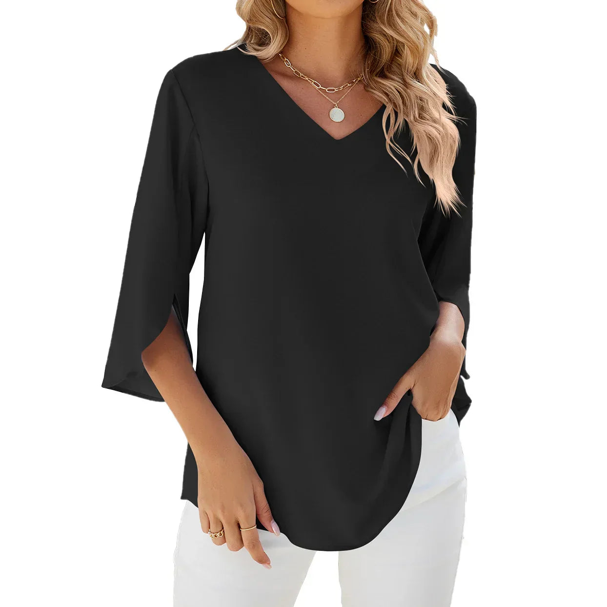 Esmira | Chic V-neck Blouse