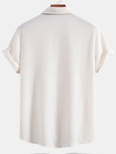 Breezy | Casual Waffle Button Shirt