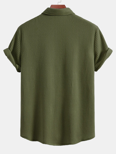 Breezy | Casual Waffle Button Shirt