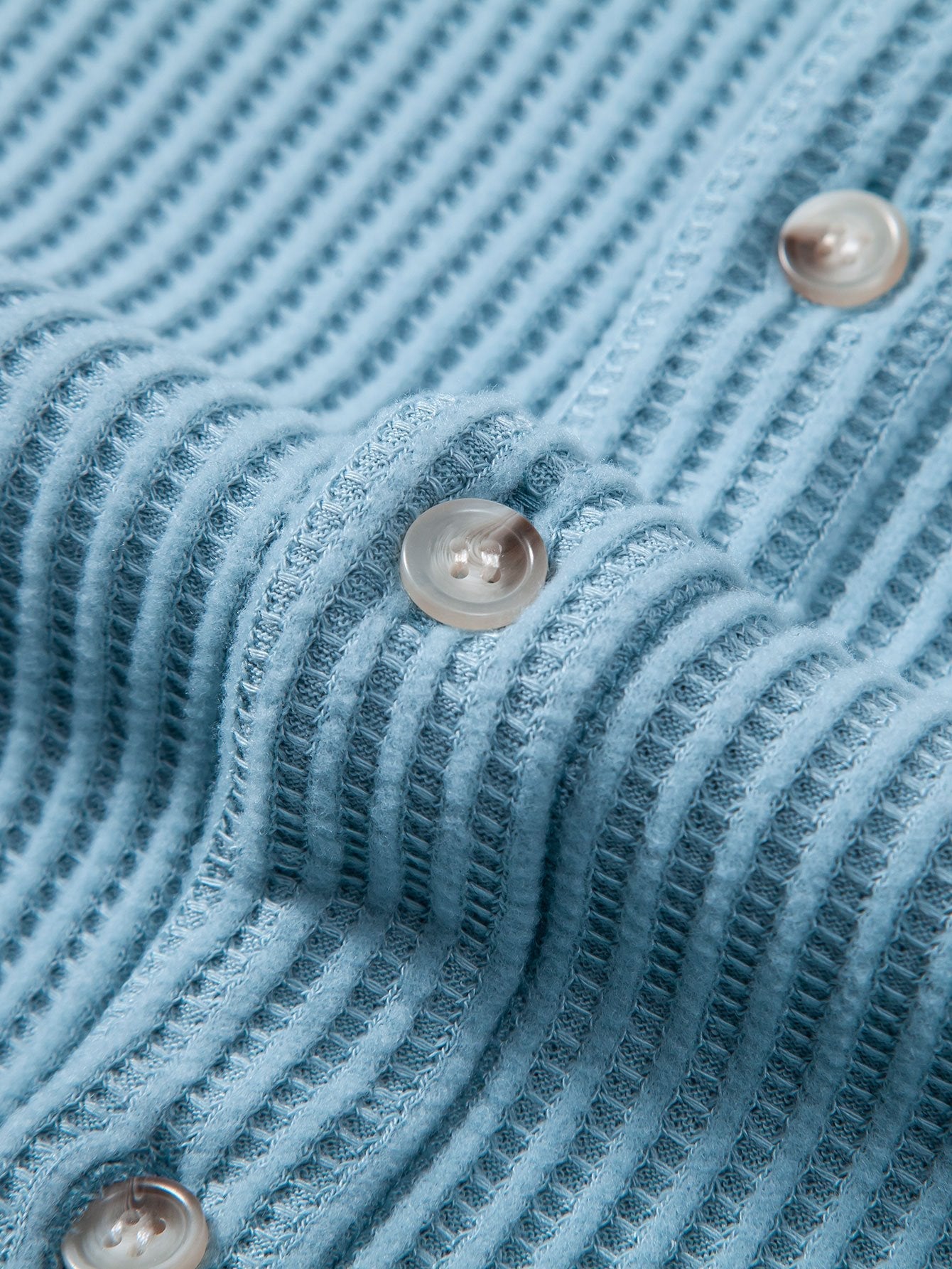 Breezy | Casual Waffle Button Shirt