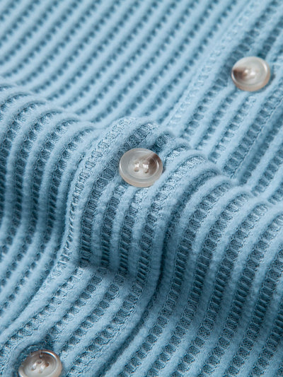Breezy | Casual Waffle Button Shirt