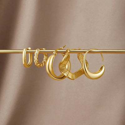 Lunaire | Elegant Twist Earrings