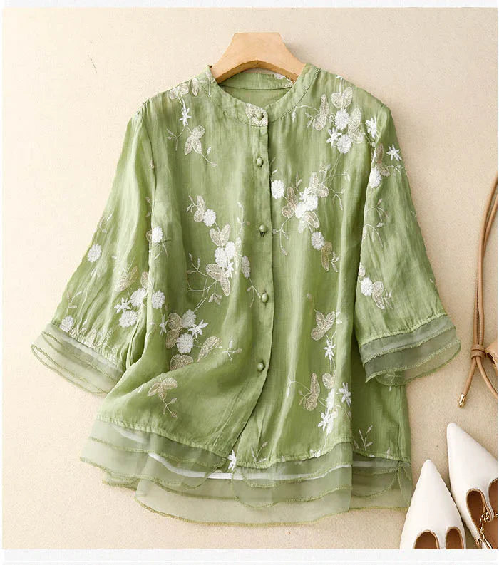Mira | Chic Embroidered Blouse