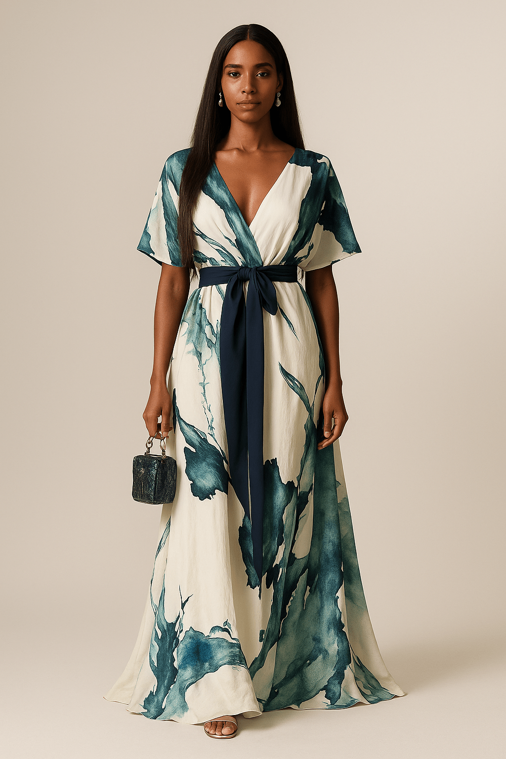 Mira | Vibrant Watercolour Maxi Dress