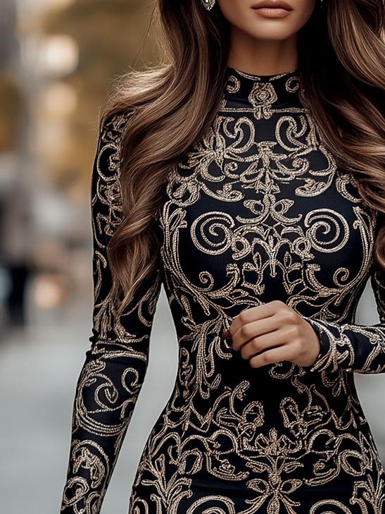 Savannah | Baroque Bodycon Dress