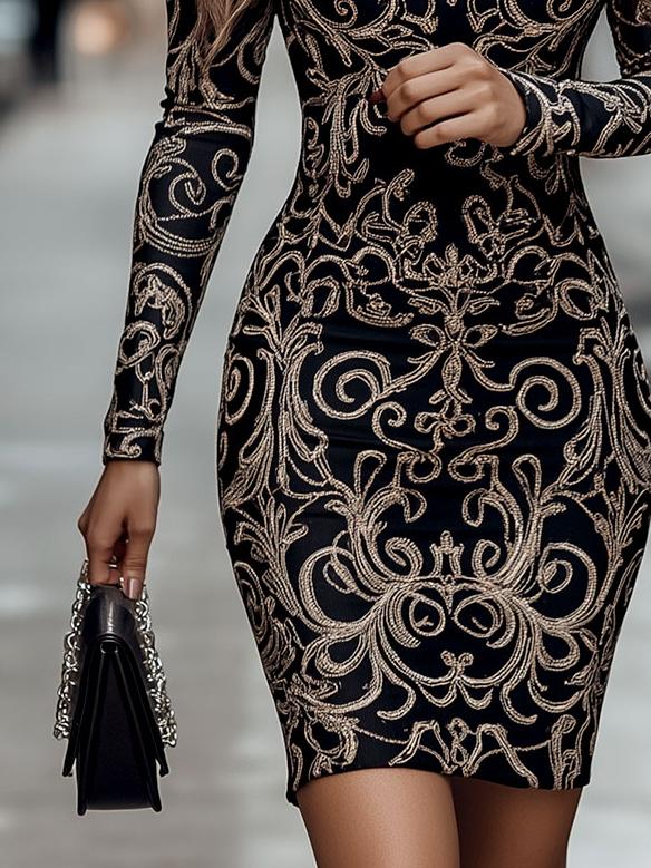 Savannah | Baroque Bodycon Dress