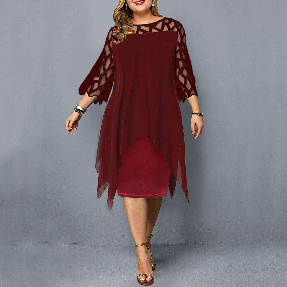 Ffara | Stylish Plus Size Midi Dress