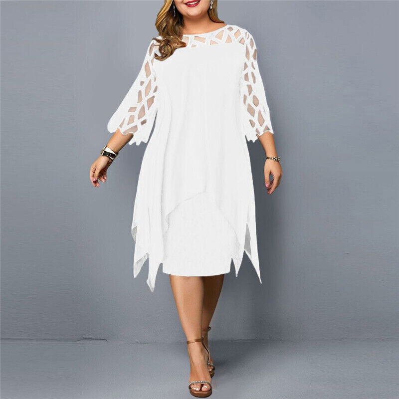 Ffara | Stylish Plus Size Midi Dress