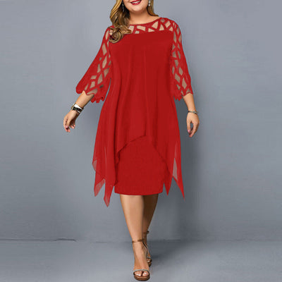 Ffara | Stylish Plus Size Midi Dress
