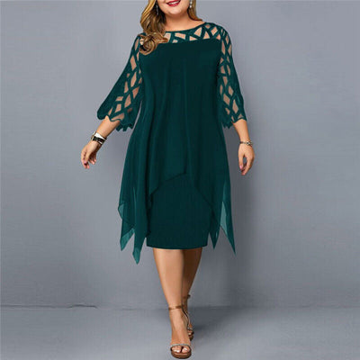 Ffara | Stylish Plus Size Midi Dress