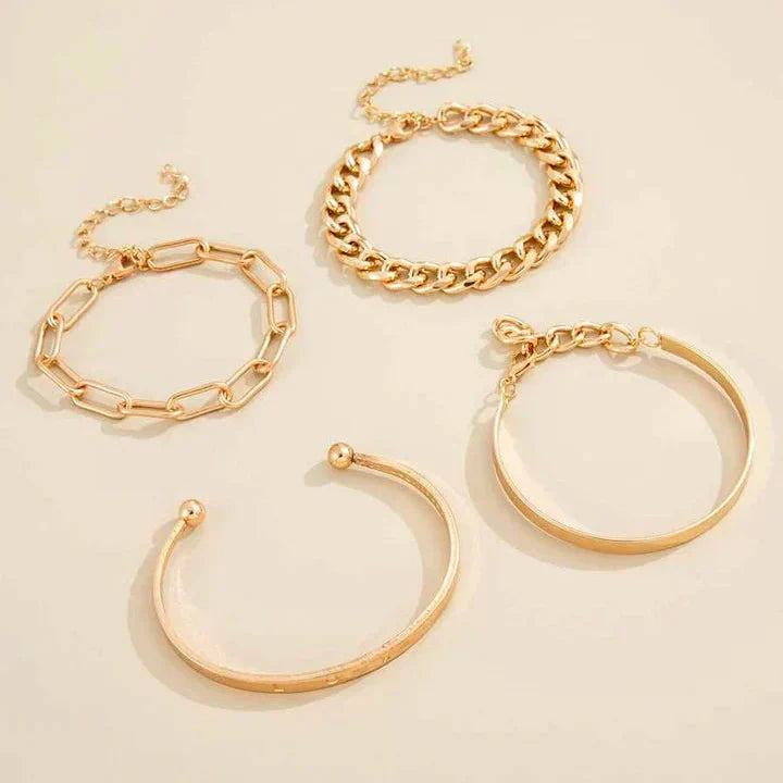 Elara | Chic Gold Bracelet Set