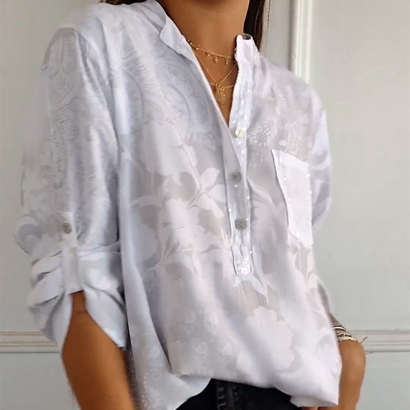 Talia | Chic Embellished Pocket Blouse