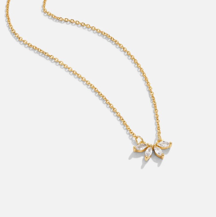 Aurelia | Dazzling Crystal Leaf Necklace