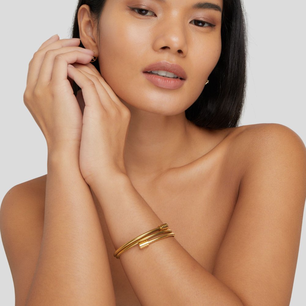 Zara | Elegant Twisted Gold Bracelet