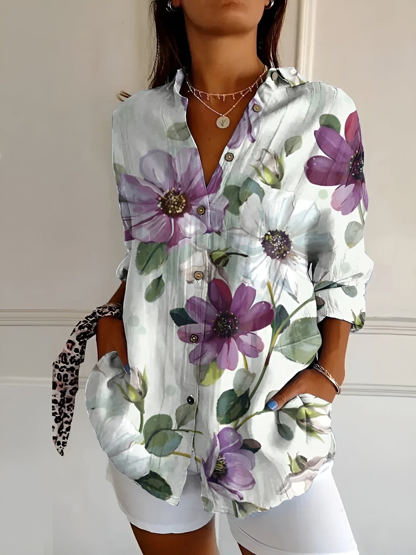 Vera | Floral Cotton Blouse